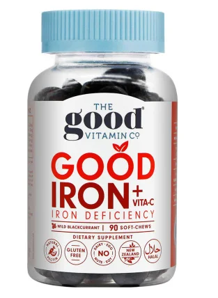 The Good Vitamin Co Adult Good Iron+ 成人补铁软糖 90粒【保质期2028/02】