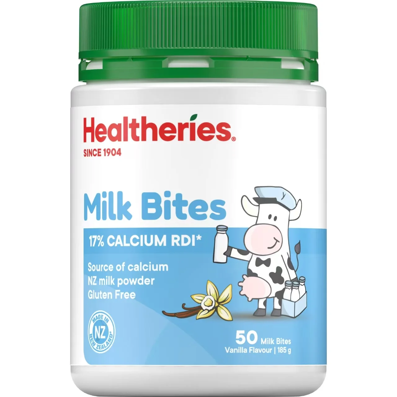 Healtheries Milk Bites 贺寿利奶片儿童【香草味】50片【保质期2028/12】