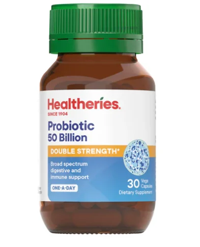 Healtheries Probiotic 50 Billion 贺寿利高效肠道益生菌 30粒【保质期2027/09】