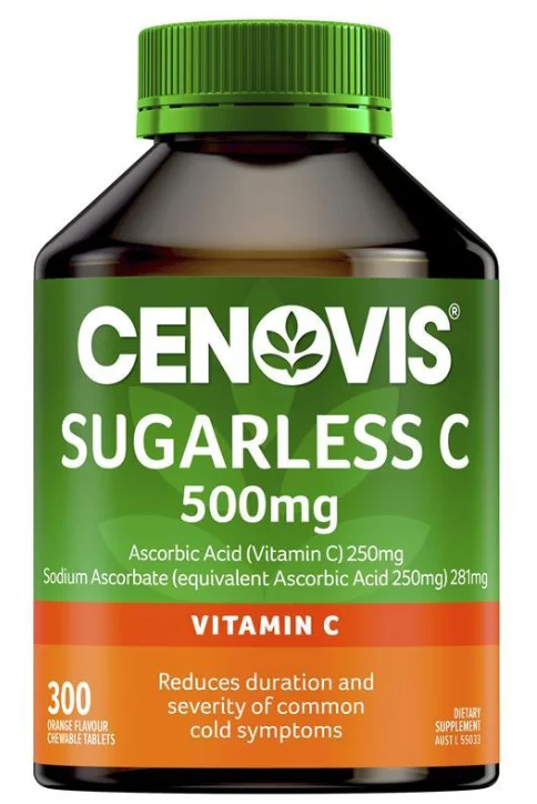 Cenovis 圣诺天然维生素c咀嚼片 300粒 美白女性成人维c含片  【保质期2029/07】