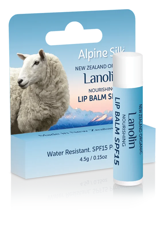 Alpine Silk organic lanolin nourishing lip balm spf15 4.5g 有机羊毛脂滋养润唇膏 spf15 4.5g ASO109 【保质期2029/07】
