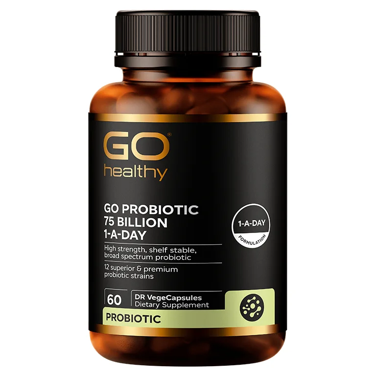 Go Healthy probiotic 75 billion 60c 高之源益生菌750亿有益菌 6个月以上适用 孕妇可用 保护肠胃 强化免疫 60粒 【保质期2028/01】