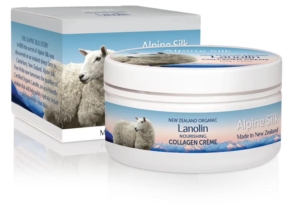 Alpine Silk organic lanolin nourishing collagen creme 100g 有机羊毛脂滋润胶原蛋白面霜 100g ASO101 【保质期2030/03】