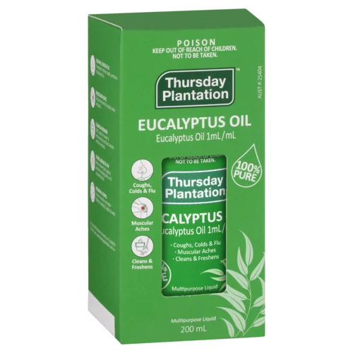 Thursday Plantation 100% Pure Eucalyptus Oil 200ml 星期四桉树精油 200ml【保质期2026/04】