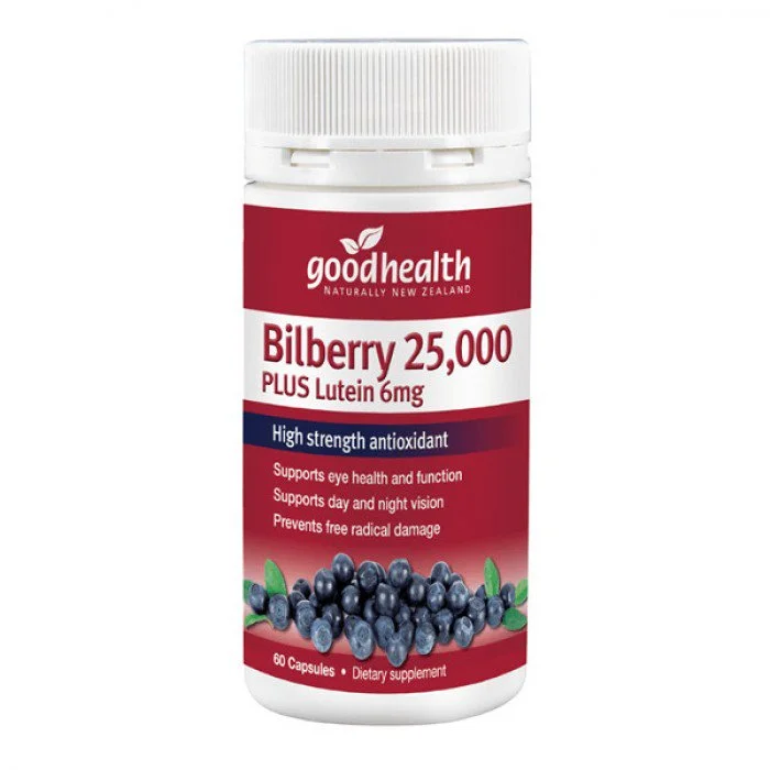 Goodhealth Bilberry 25000 plus Luten 好健康越橘护眼25000+叶黄素6mg 60粒  【保质期2029/01】