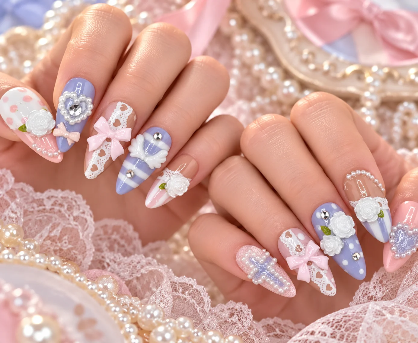 Sugar Garden | Candy-Colour Petal Press-On Nails