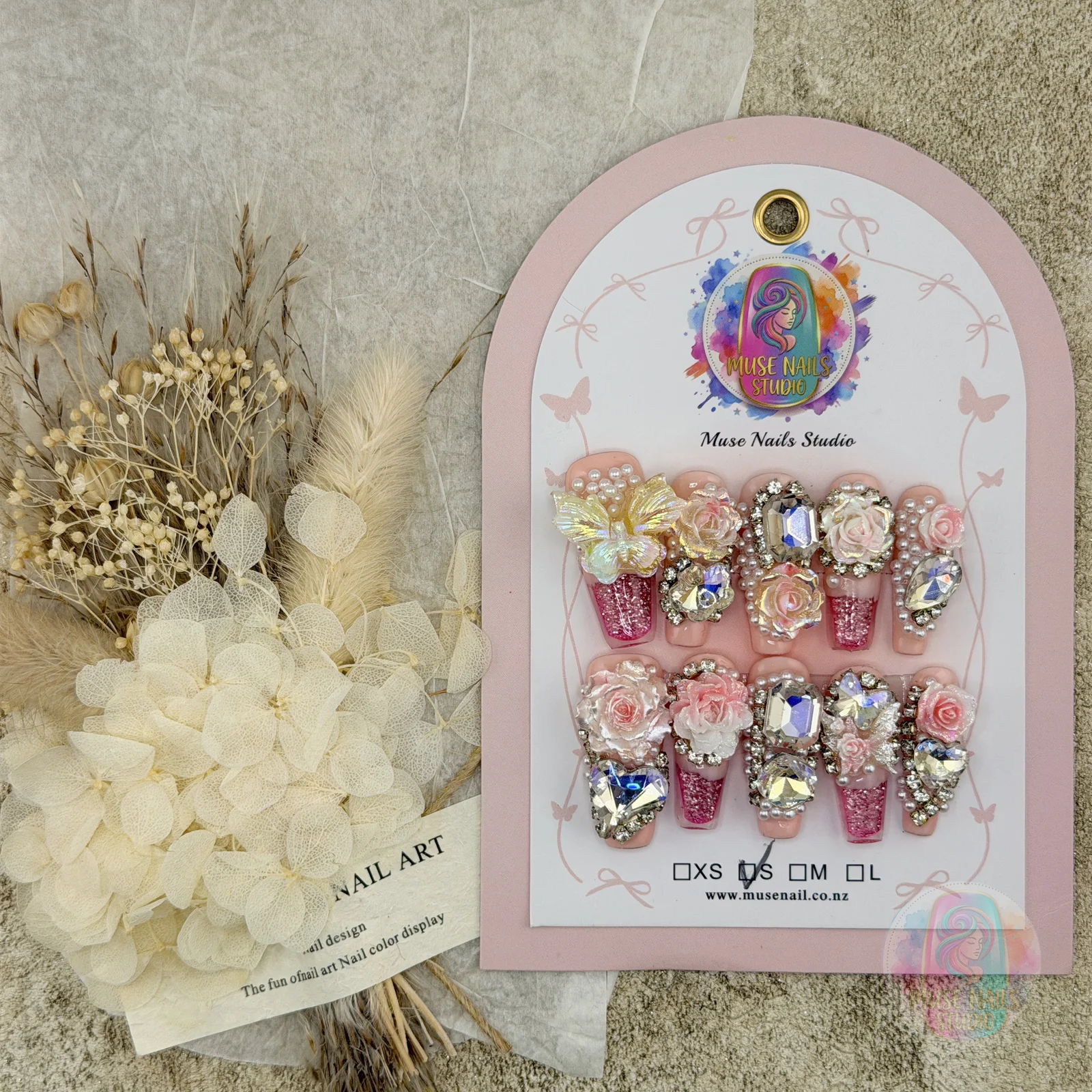 Shell & Pearl | Pink Shell Pearl Press-On Nails