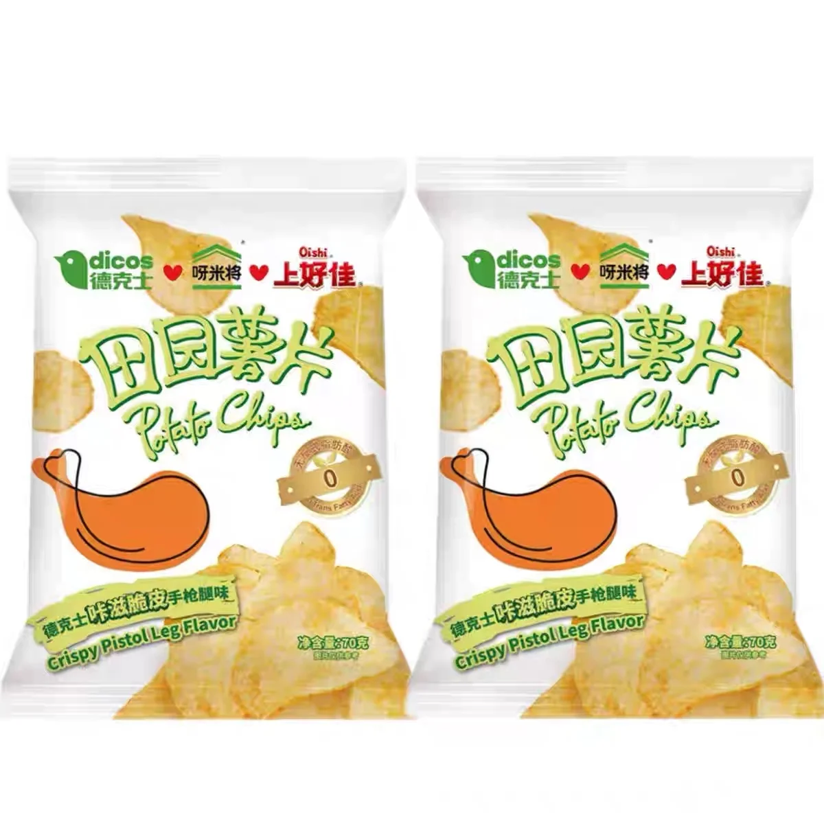 上好佳田园薯片手枪腿风味70g