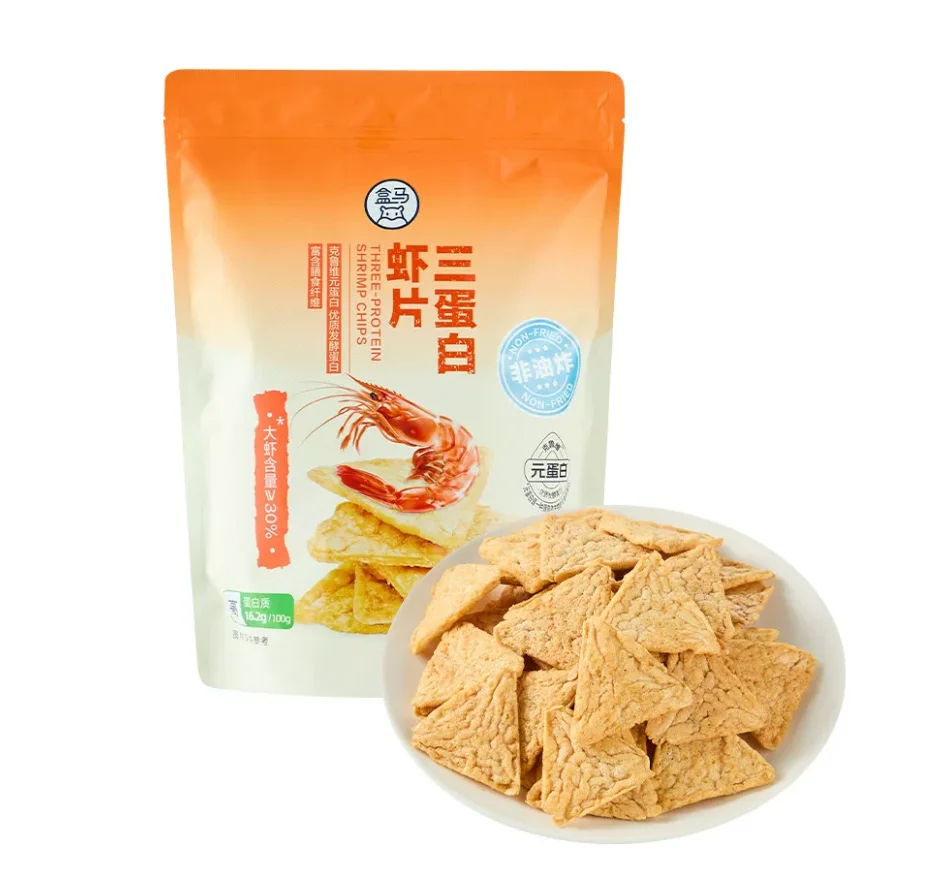盒马三蛋白虾片180g