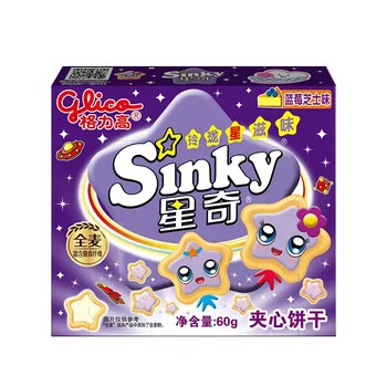 Glico Star Chee Blueberry Cheesecake Flavour Biscuits