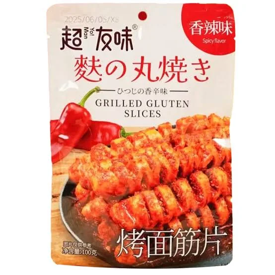 超友味烤面筋片香辣味100g