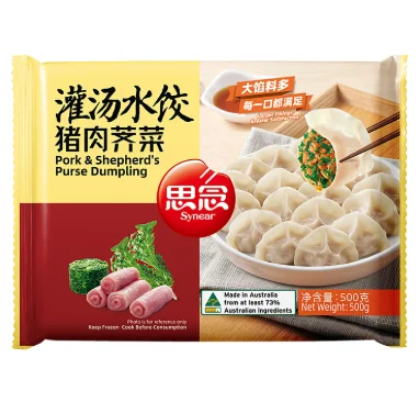 思念灌汤猪肉荠菜水饺500g