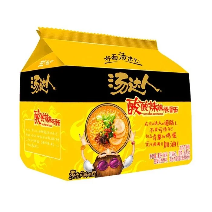 汤达人酸酸辣辣豚骨面130g*5