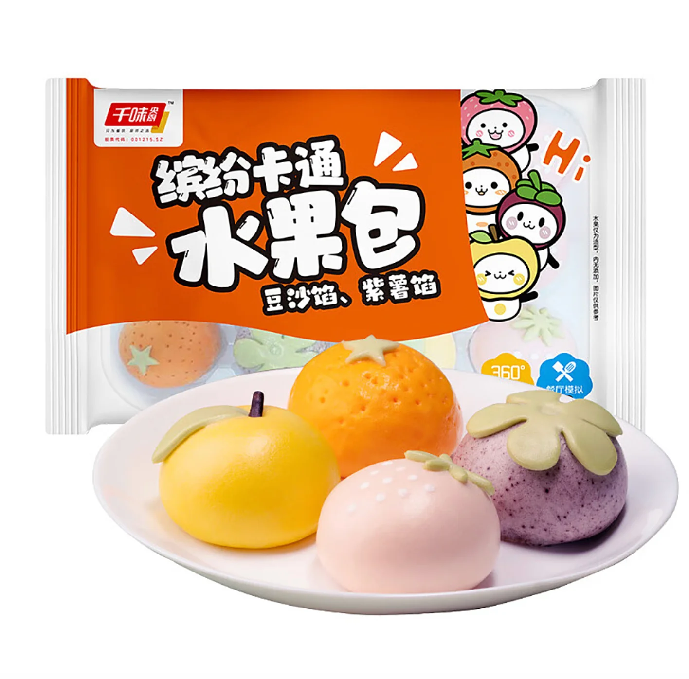 千味央厨缤纷卡通水果包360g