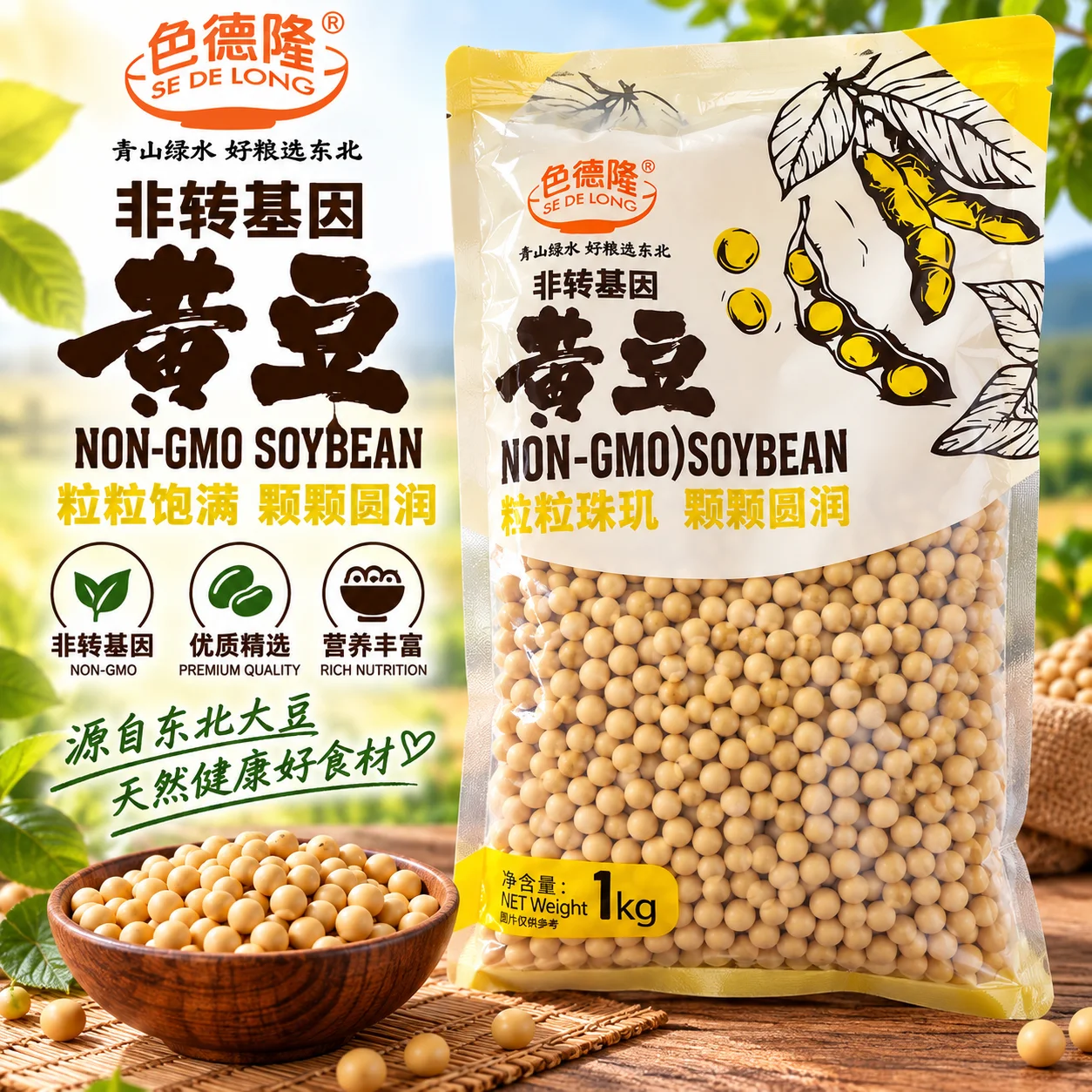 色德隆黄豆1kg