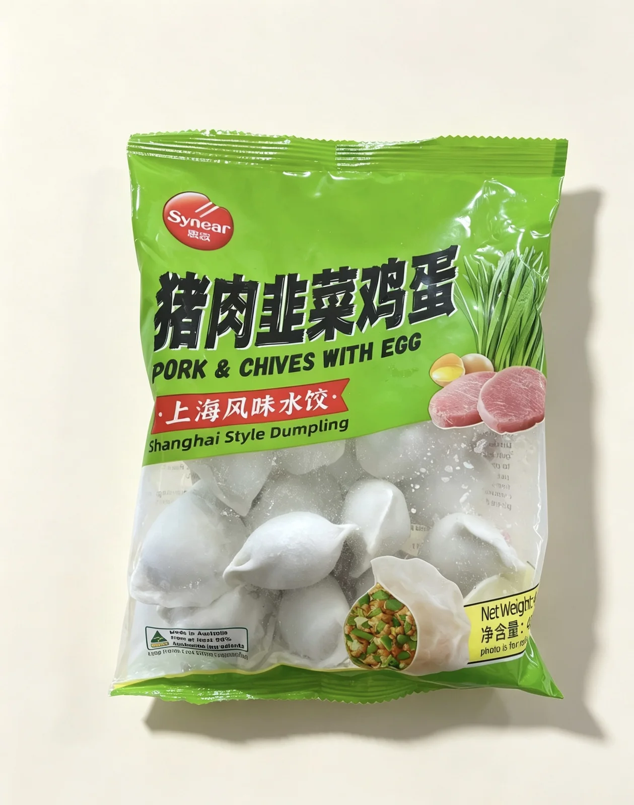 思念猪肉韭菜鸡蛋水饺400g