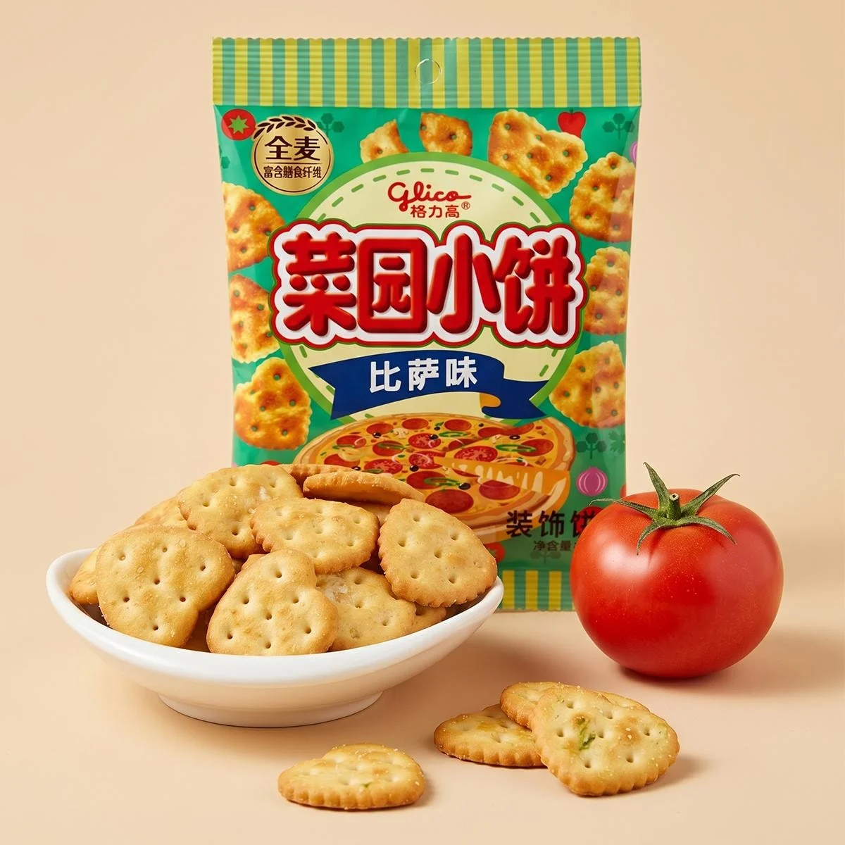 Glico Garden Crackers Pizza Flavor