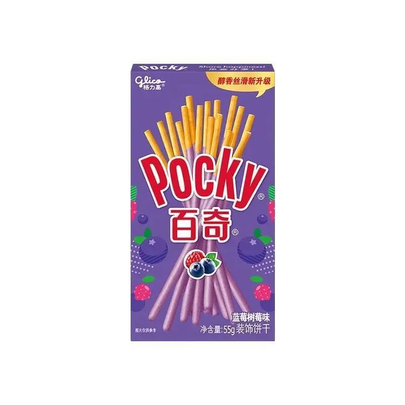 格力高百奇蓝莓树莓味装饰饼干55g