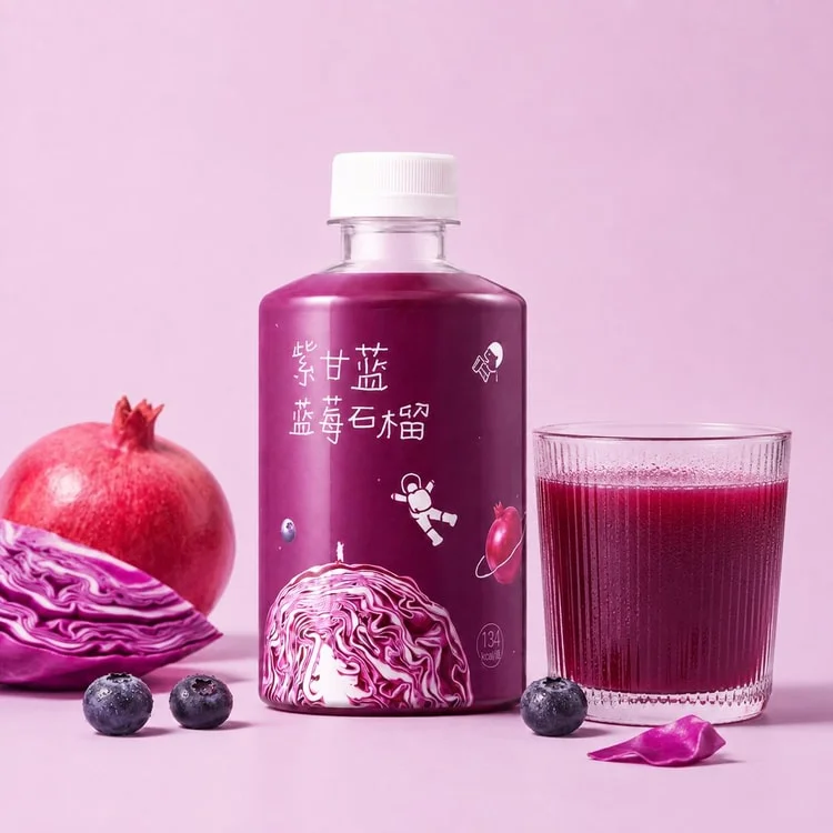 山姆喜茶紫甘蓝蓝莓石榴果蔬汁330ml