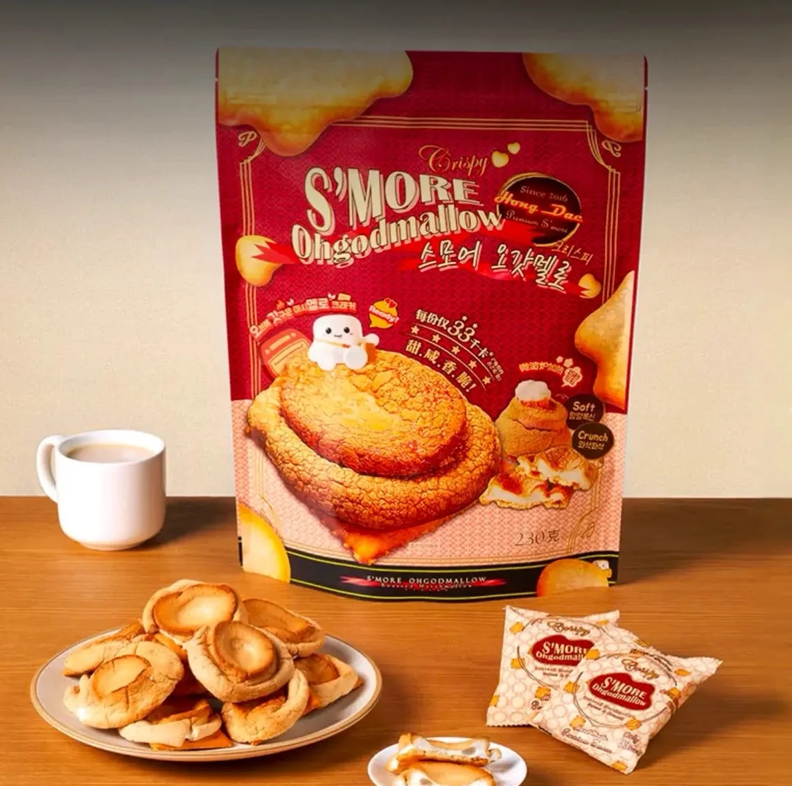 山姆韩国烤棉花糖风味糕饼230g