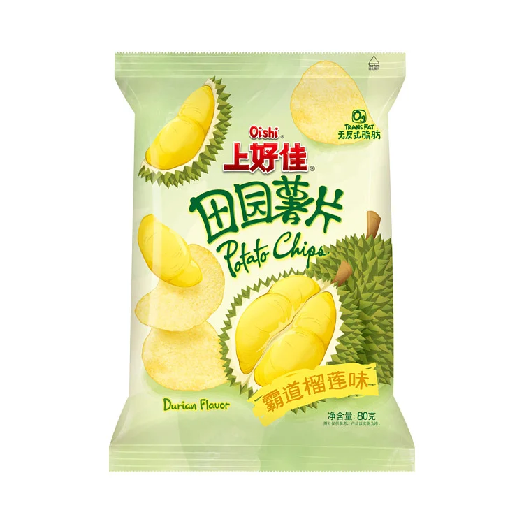 上好佳田园薯片榴莲味80g
