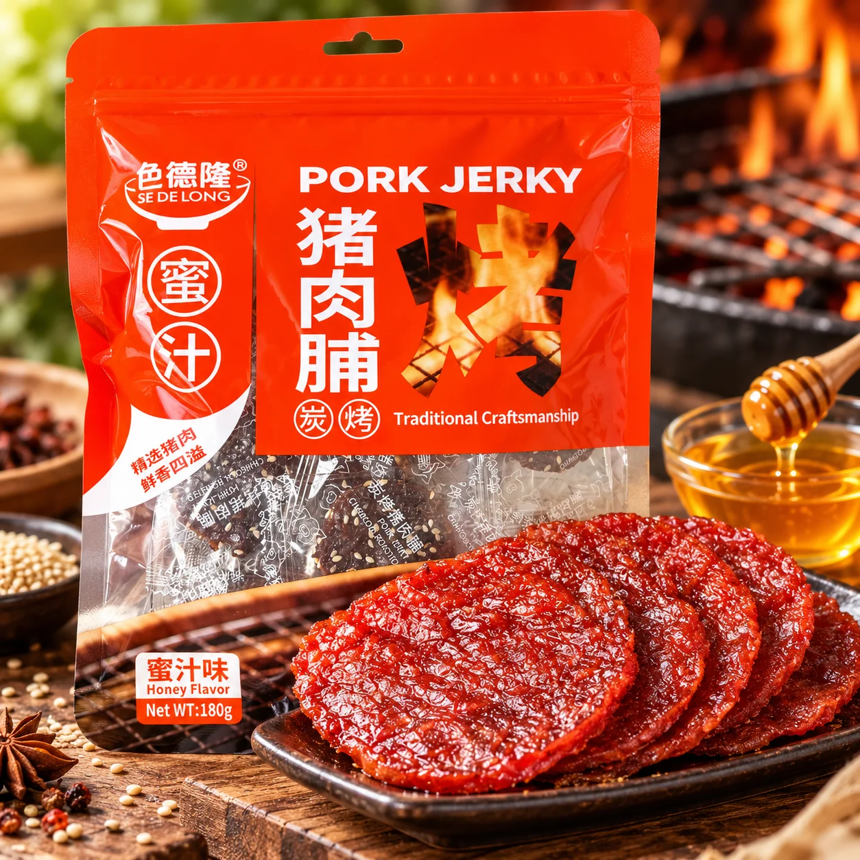 色德隆蜜汁味猪肉脯180g