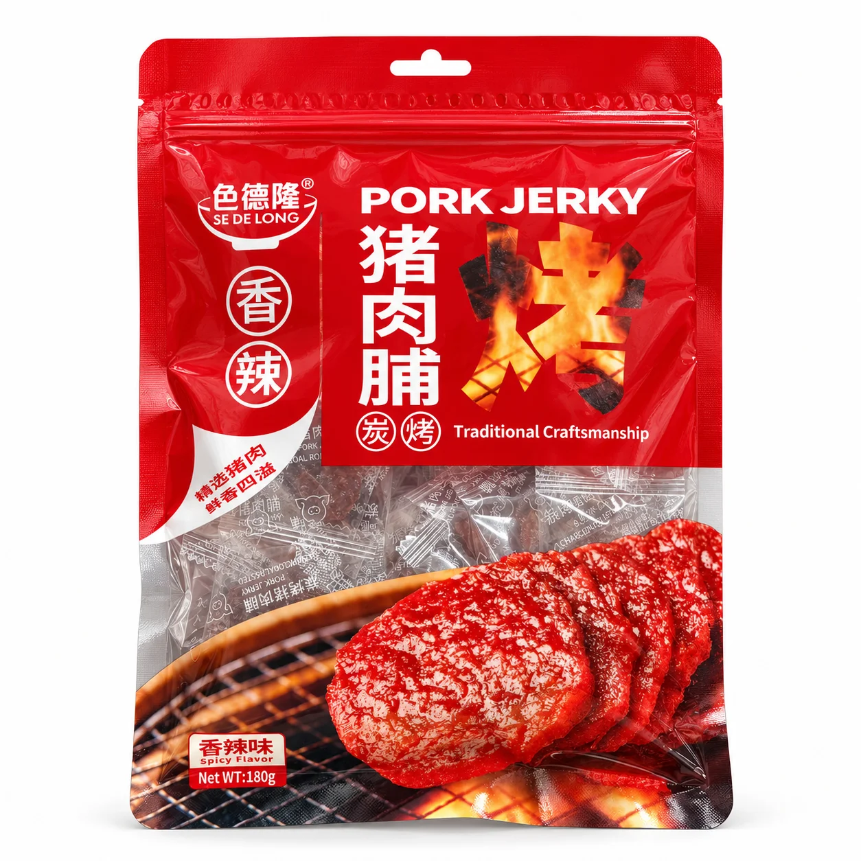 色德隆香辣味猪肉脯180g
