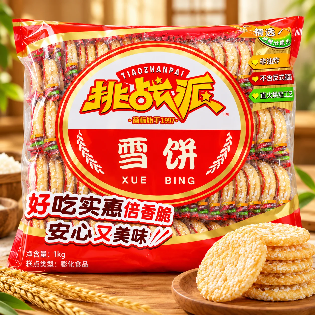旺旺挑战派雪饼1kg