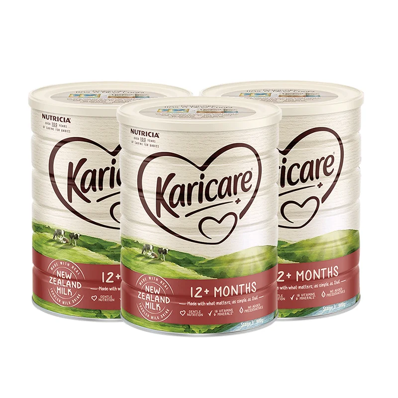 【限时免费升级顺丰】【新西兰直邮】【3罐】 Karicare 可瑞康婴儿奶粉牛奶粉3段普通装 900g/罐 3罐装（1岁以上） 保质期：2027.12左右