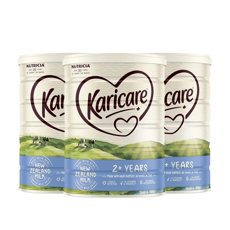 【限时免费升级顺丰】【新西兰直邮】【3罐】Karicare 可瑞康婴儿奶粉牛奶粉4段普通装 900g/罐 3罐装 （2岁以上）保质期：2027.12左右