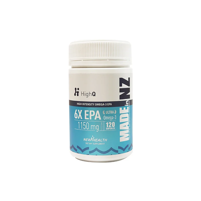 HighQ 6倍EPA1150mg深海鱼油 降血脂血压120粒 保质期2029.3