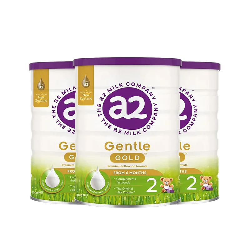 【时安达普线时效预计6-8周】【3罐】a2金装Gentle Gold幼儿配方奶粉2段 800g 3罐 (6-12个月) 保质期2027.12