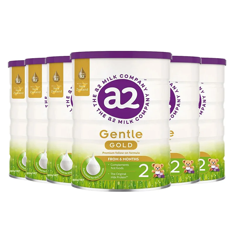 【排单发货】【新西兰顺丰直邮】a2金装Gentle Gold幼儿配方奶粉2段 800g 6罐 (6-12个月) 保质期2027年12月