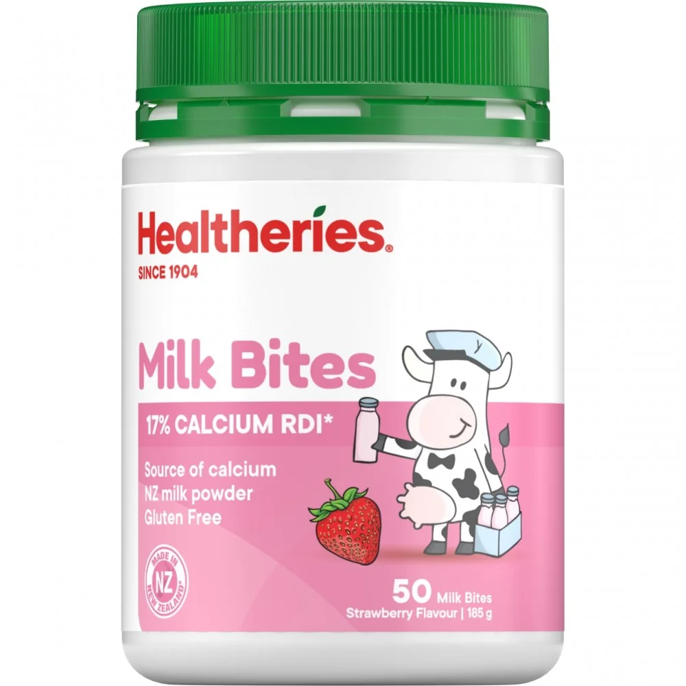 Healtheries贺寿利奶片 草莓味 新西兰高钙奶片 儿童零食 保质期2028.7