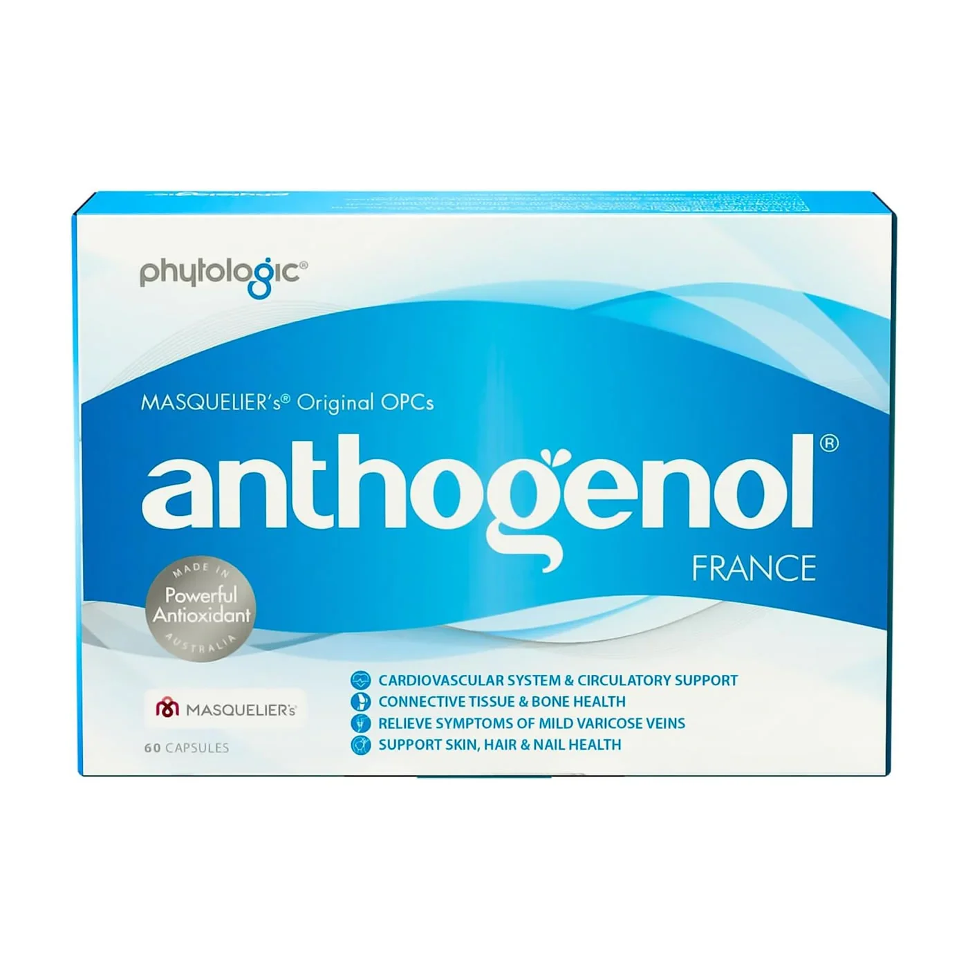 【秒杀包邮】【买一送二 送脸部按摩仪+10粒便携装】Anthogenol 月光宝盒 抗氧化花青素葡萄籽精华 60粒 保质期2028.8
