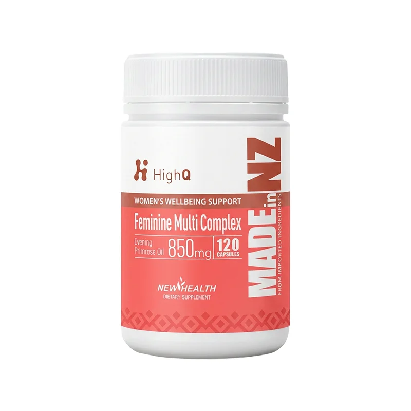HighQ 女性复合营养月见草软胶囊 更年期调节延缓衰老 120粒 保质期2029.4