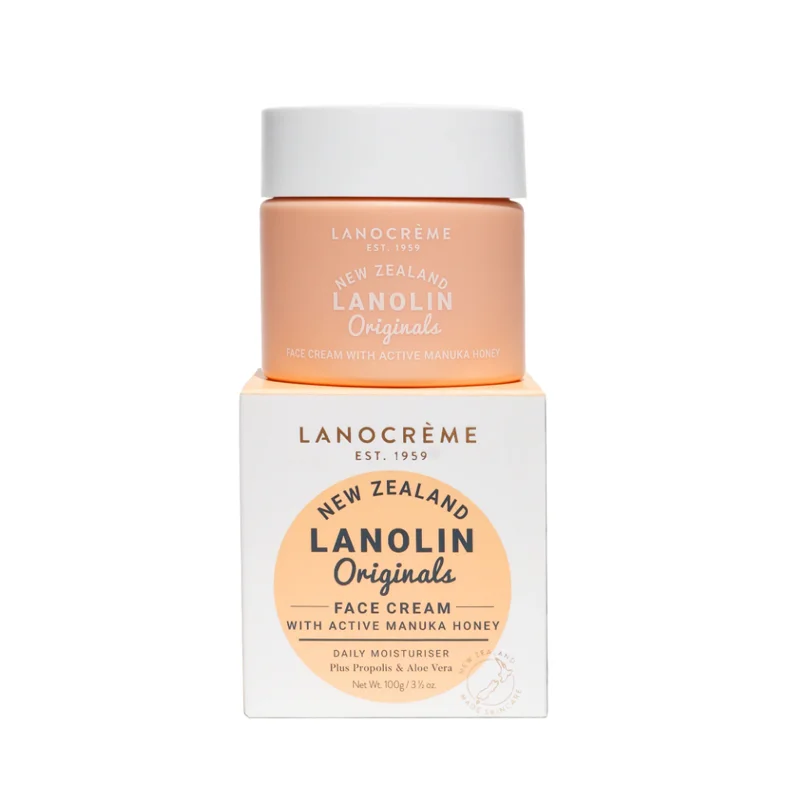 Lanocreme 兰侬绵羊油保湿补水滋润面霜  麦卢卡蜂蜜面霜100g  适合多种肤质 保质期：2028.01