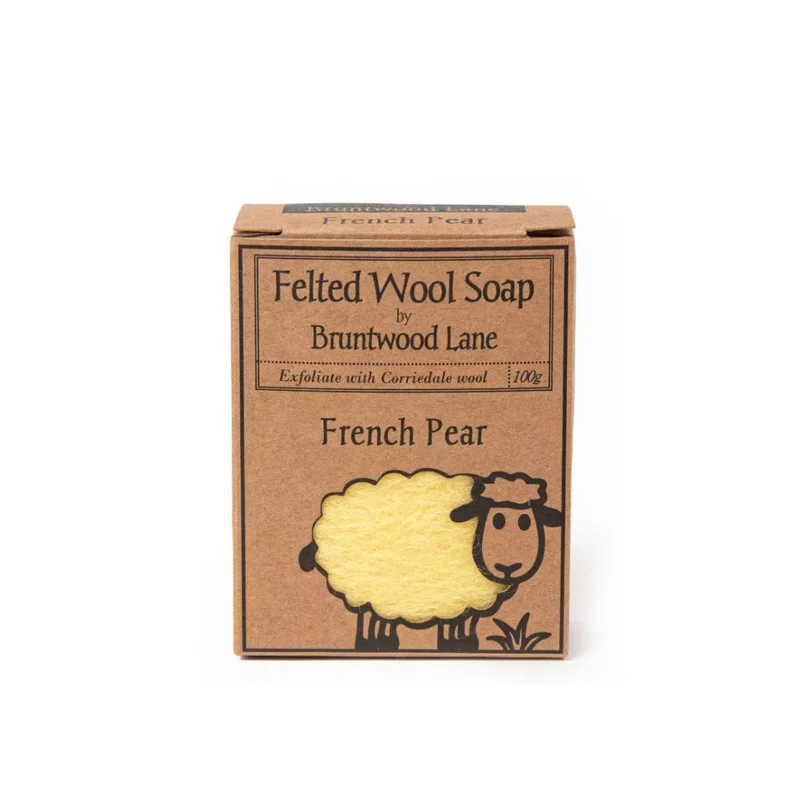 【秒杀】新西兰Bruntwood Lane French Pear羊毛毡羊毛皂100g  法国梨