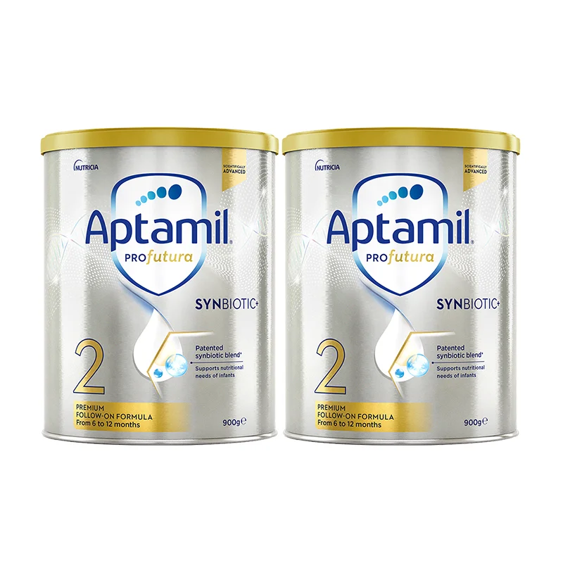 【国内现货-需人民币支付】【新版800g】Nutricia Aptamil 爱他美白金2段奶粉 2桶 保质期2028