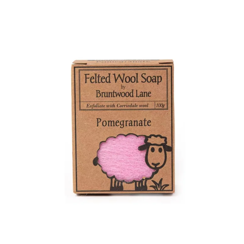 【秒杀】新西兰Bruntwood Lane pomegranate羊毛毡羊毛皂100g 石榴
