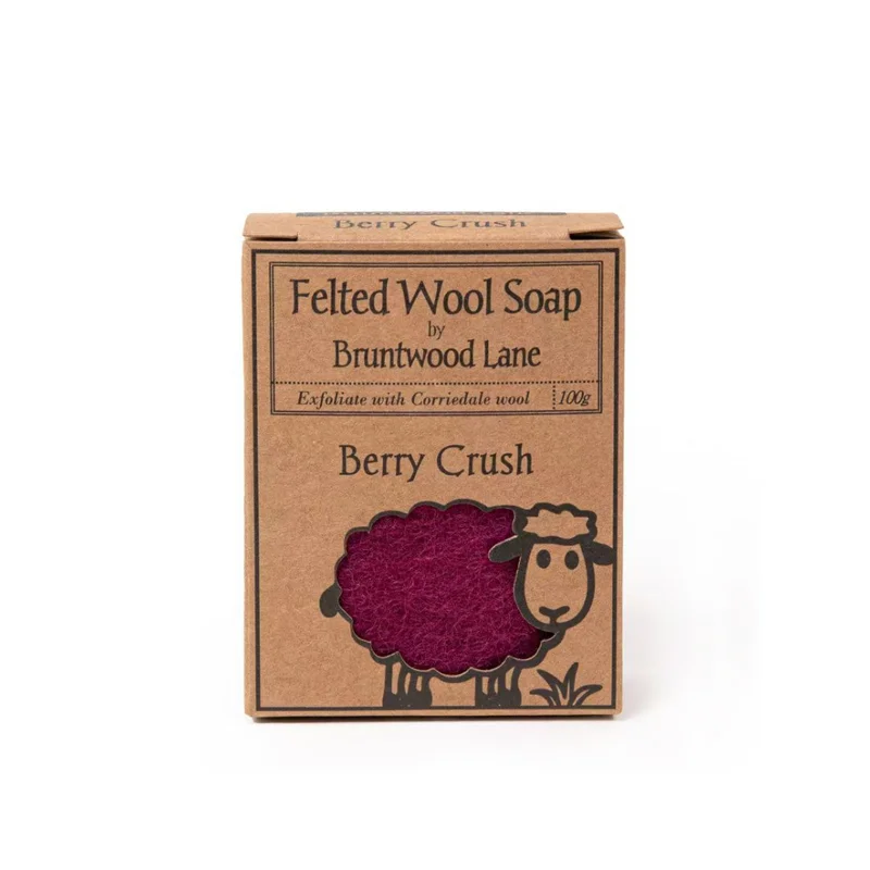 【秒杀】新西兰Bruntwood Lane Berry Crush羊毛毡羊毛皂100g   浆果味