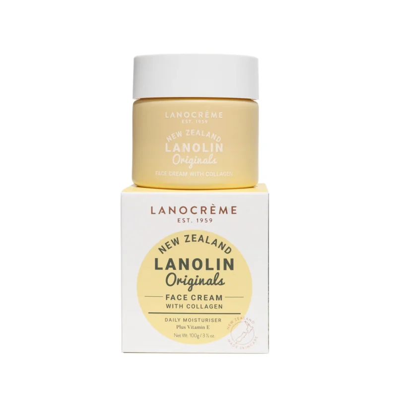 Lanocreme 兰侬绵羊油保湿补水滋润面霜  胶原蛋白面霜100g  适合混合偏敏感性肤质 保质期：2027.10