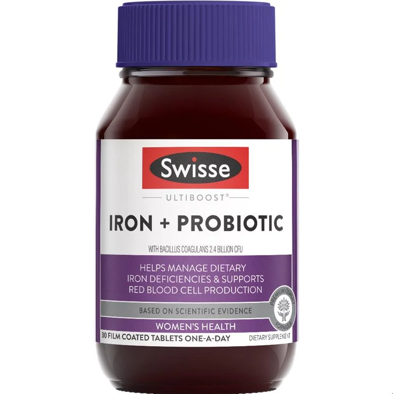 Swisse 铁元铁片+益生菌红润瓶 30粒 保质期2027.6