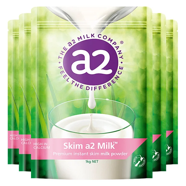 【排单发货】【a2白金 新西兰发货】【顺丰空运】【6袋】A2 成人奶粉 脱脂高钙奶粉 1kg/袋 6袋  保质期2027.9左右