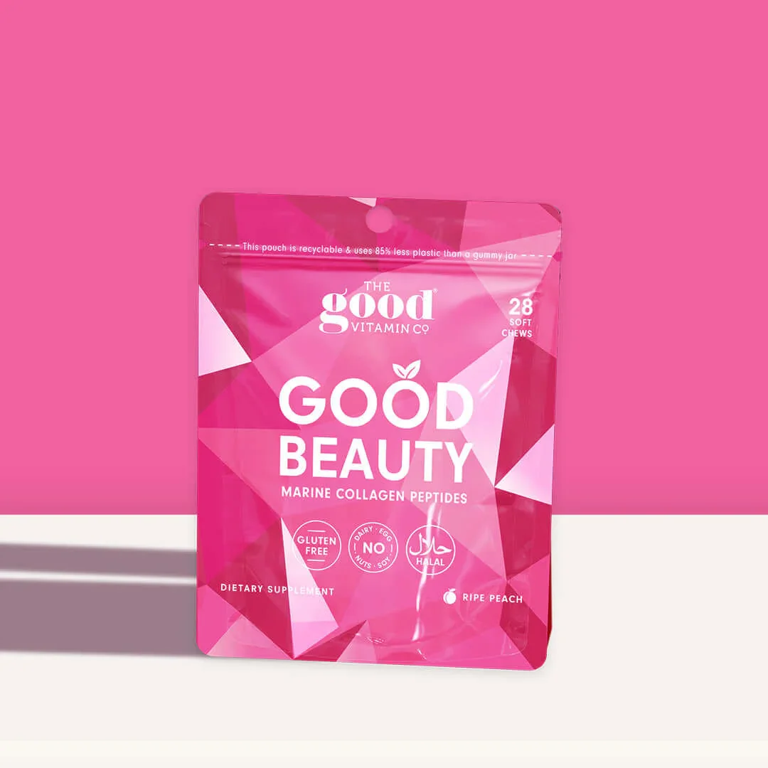 【软糖因自然因素融化不理赔】The Good Vitamin CO Beauty 海洋胶原蛋白肽软糖28粒 桃子味 保质期2028.12