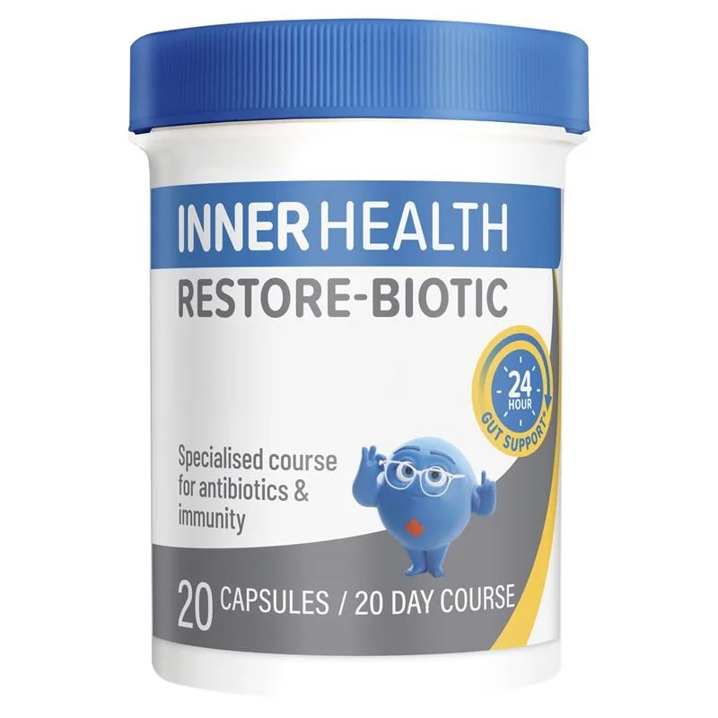 【全系列买三送高之源脂质VC胶囊】Inner Health Restore-Biotic 肠道菌群修复益生菌20粒 抗生素损伤修复肠道微生态调节 保质期2027.10