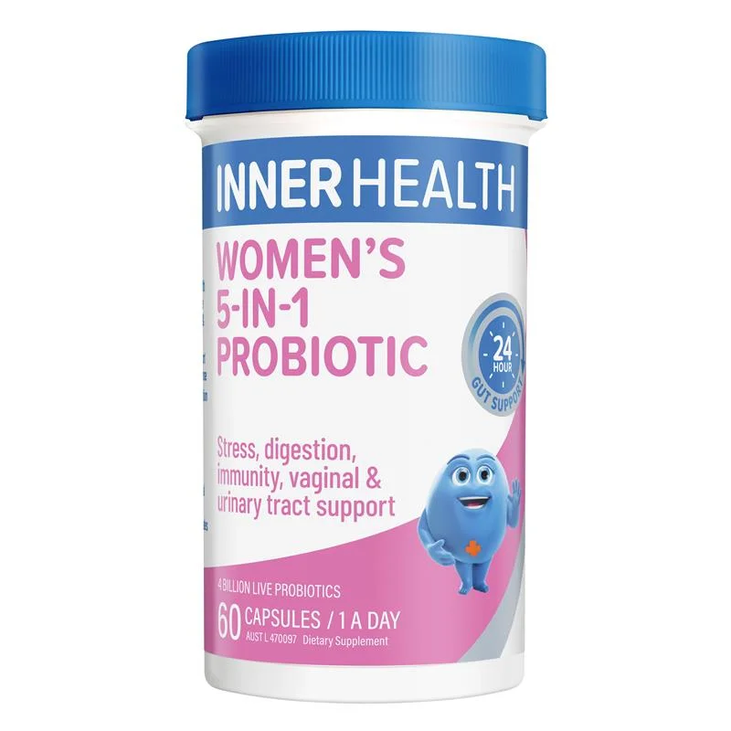 【全系列买三送高之源脂质VC胶囊】Inner Health Womens 5-IN-1 Probiotic 60s 澳洲茵澳斯女性专用5合1益生菌60粒 肠胃健康 内调养巢 免疫提升 保质期2027.4