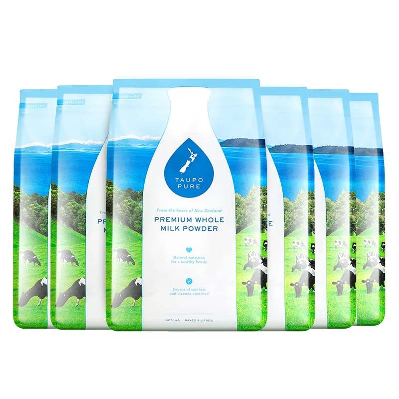 【新西兰直邮】【顺丰快线】Taupo Pure 特贝优脱脂高钙奶粉 1kg 6袋装  保质期：2028.2左右