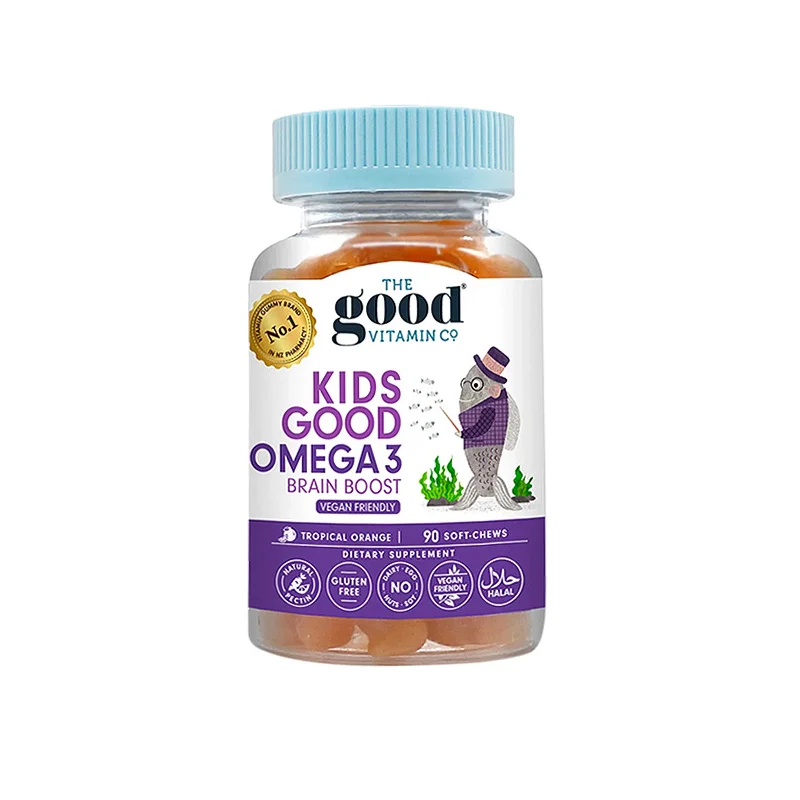 【软糖因自然因素融化不理赔】The Good Vitamin CO 儿童OMEGA 3 鱼油软糖 促进大脑发育 柑橘橙味 90粒 保质期2027.7